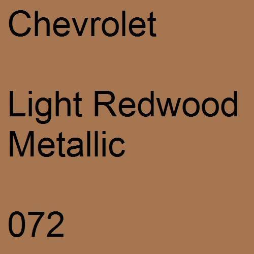 Chevrolet, Light Redwood Metallic, 072.